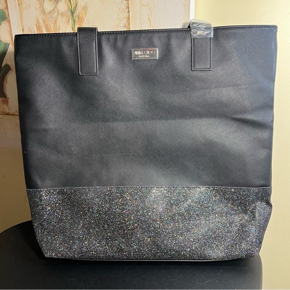 Jimmy Choo Parfums Black Glitter Large Bag - Picture 1 of 5